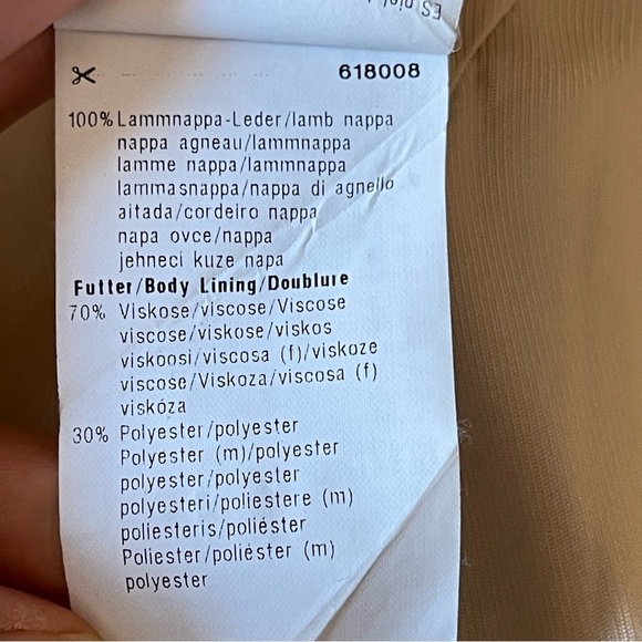 Basler Women’s Lamb Leather Jacket Size 36 Laced Leather Details Eye Hook - Picture 11 of 16